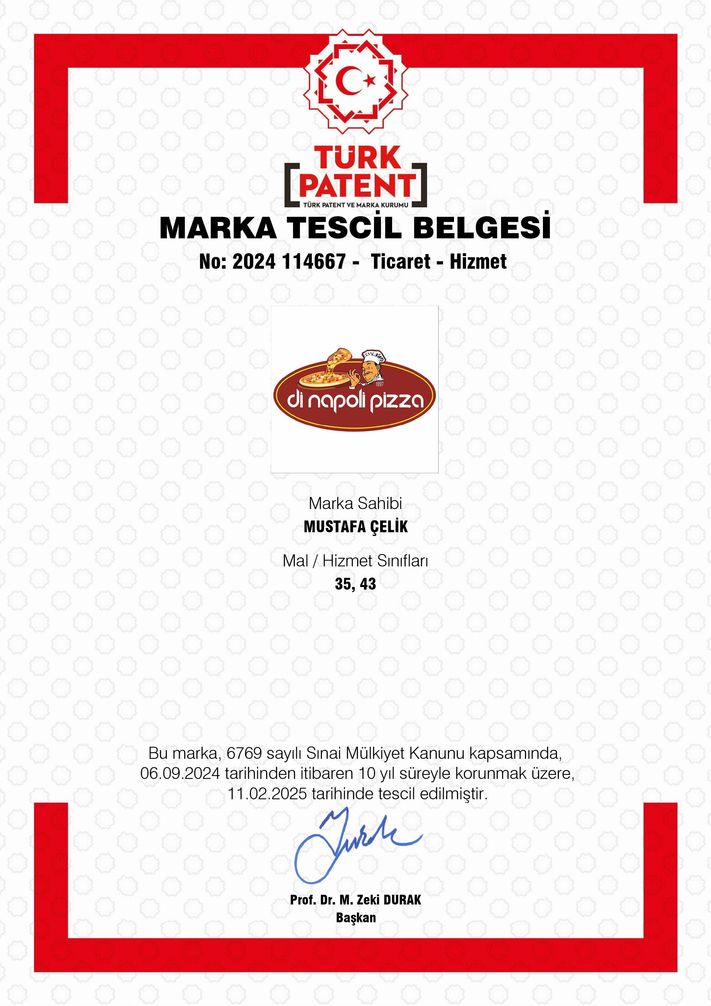 Marka Tescil Belgesi